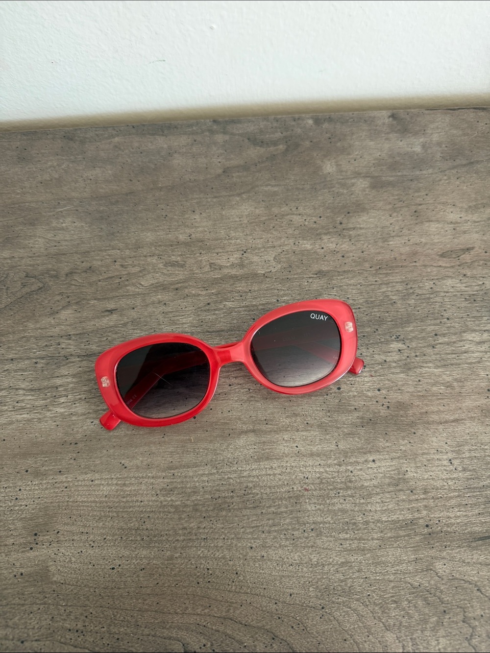 Quay Australia Bright Red Oval Sunglasses